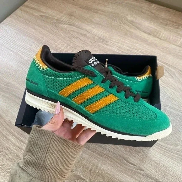 New Adidas Wales Bonner SL72 Sneaker Shoes Knit Green Womens Size 7 - Picture 4 of 16